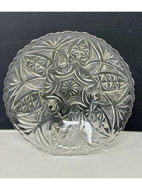 Vintage Anchor Hocking EAPG Fans And Arches 3 footed 9.25" Centerpiece Bowl